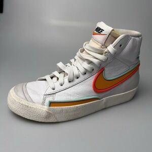 Nike Blazer 77 Infinite Mid White Kumquat Womens 6.5 Swoosh DA7233-100